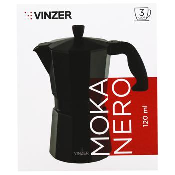 Кавоварка Vinzer Moka Nero гейзерна на 3 чашки - купити, ціни на МегаМаркет - фото 2