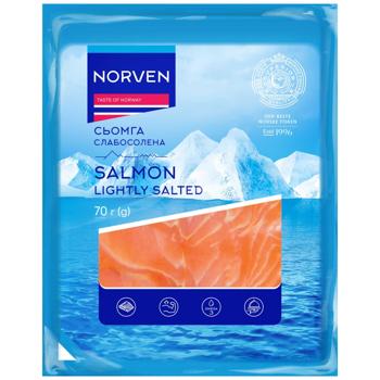 Norven Sliced Lightly Salted Salmon 70g - buy, prices for COSMOS - photo 1