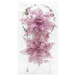 Christmas Tree Decoration Pink Flowers 2pcs*15cm