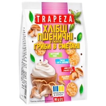 Хлебцы Trapeza пшеничные со вкусом грибы в сметане 90г - купить, цены на Таврия В - фото 1