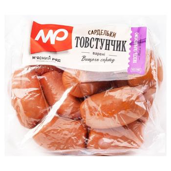 Сардельки Товстунчик вар. в/г, кг (ХМР) - купити, ціни на Чудо Маркет - фото 1