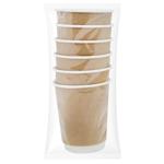 Inpack Set of 2-Ply Craft Paper Disposable Cups 250ml 6pcs White