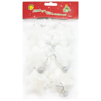 Набір прикрас ялинкових Зірки флоковані 6х6см 6шт - купити, ціни на Таврія В - фото 1