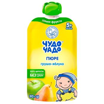 Chudo-Chado Pear-Apple Puree for Children from 4 Months 90g - buy, prices for Grono - photo 1