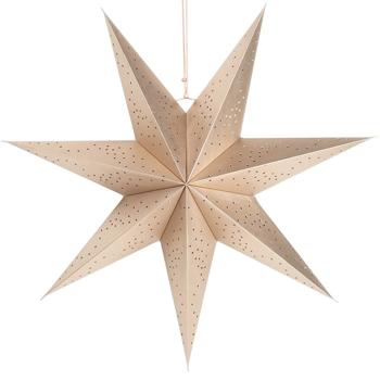 Прикраса підвісна Koopman Зірка паперова 60см бежевий
