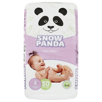 Підгузки Snow Panda 4 Maxi 7-18кг 50шт - купити, ціни на Восторг - фото 1