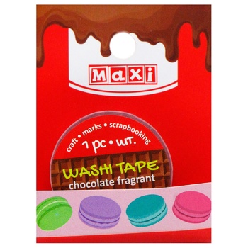 Maxi Decorative Tape with Print 15mm*3m with Chocolate Aroma - buy, prices for MegaMarket - photo 1