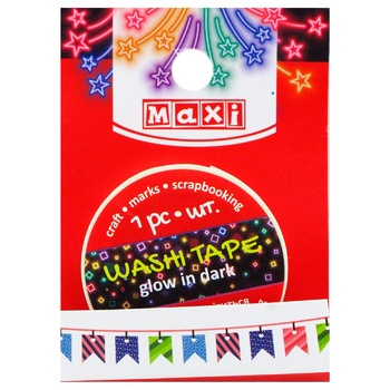 Maxi Decorative Tape with Print 15m*3m Glows in Dark