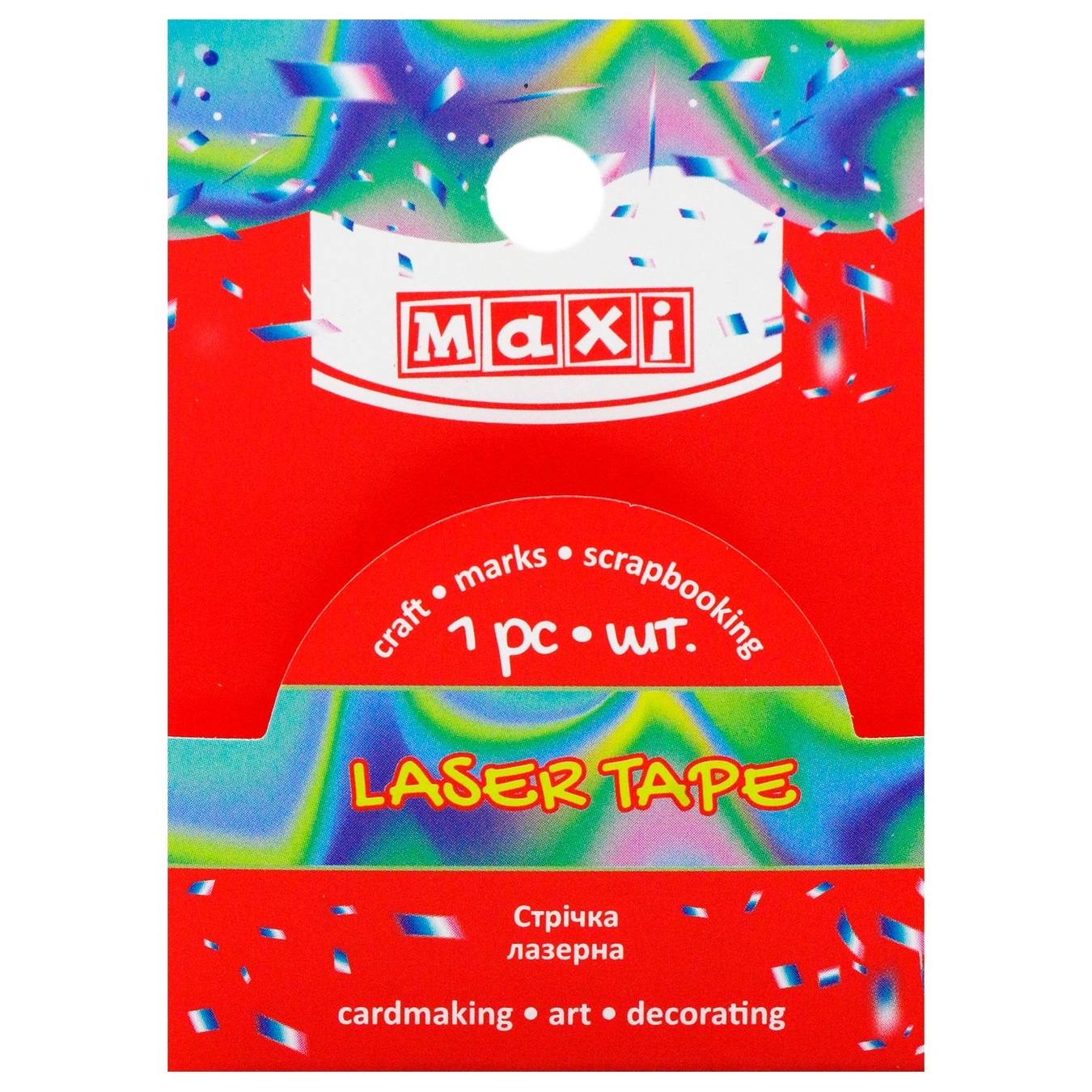 

Лента Maxi декоративная неон белая 15мм*3м