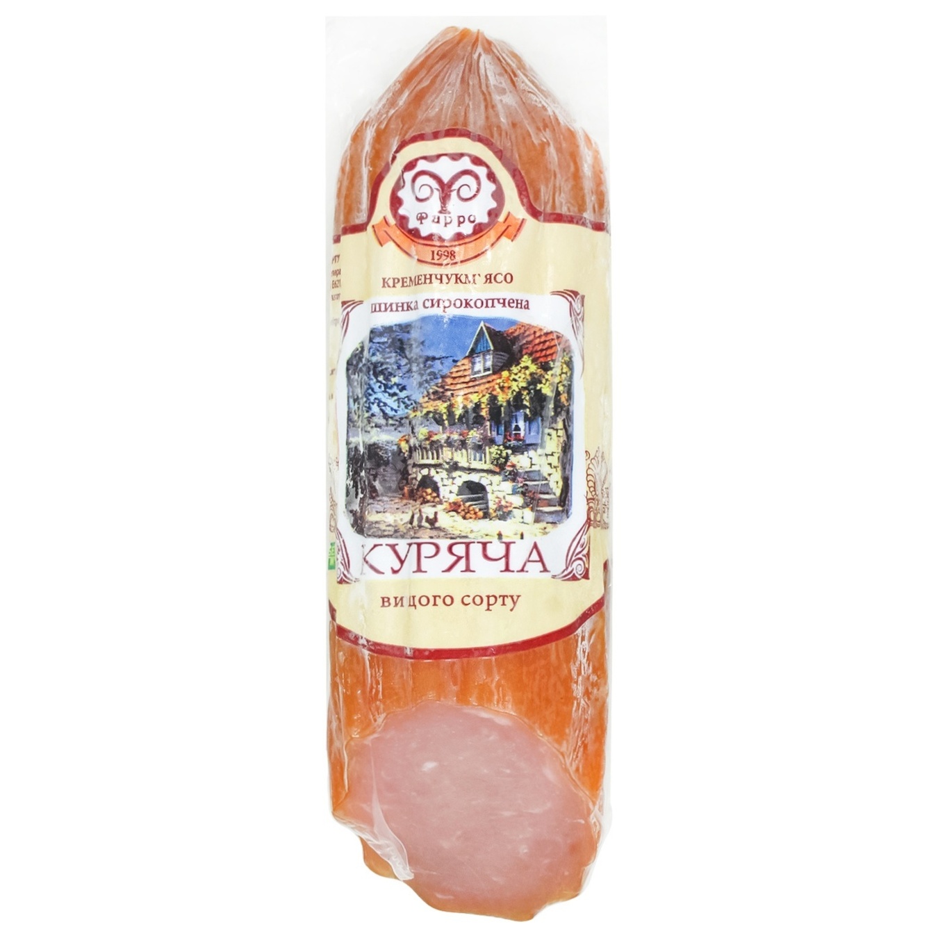 

Ветчина Фарро Куриная сырокопченая высший сорт порционная нарезка