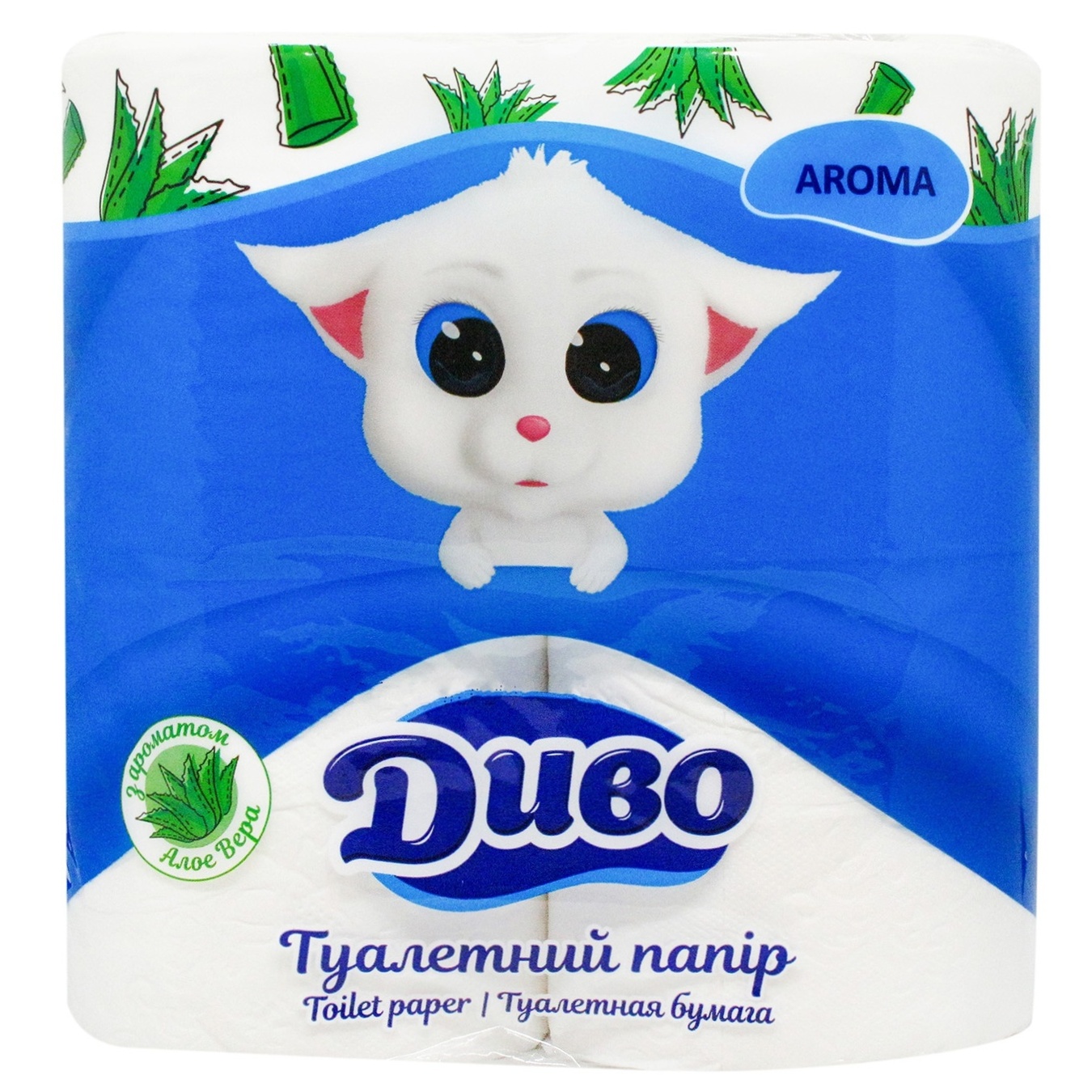 

Бумага туалетная Диво алоэ вера 2-шаровий 4шт