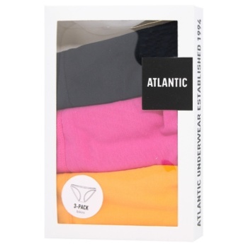 Atlantic 3LP-176 GRA/ROZ/POM Women's Bikini Panties s.M 3pcs - buy, prices for ULTRAMARKET - photo 2