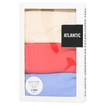 Трусы женские Atlantic 3LP-176 ECR/KOR/NIE Бикини р.S 3шт - купить, цены на ULTRAMARKET - фото 2