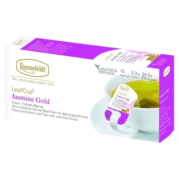 Чай зеленый Ronnefeldt LeafCup Jasmine Gold 2,3г*15шт - купить, цены на КОСМОС - фото 1