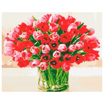 Алмазна мозаїка Ідейка Палкі тюльпани 40х50см - купити, ціни на КОСМОС - фото 1