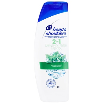 Шампунь Head & Shoulders Ментол 2в1 360мл - купить, цены на КОСМОС - фото 1