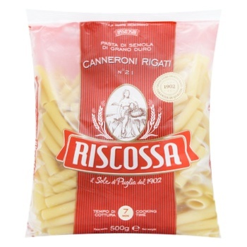 Макаронные изделия Riscossa Canneroni Rigati №21 500г - купить, цены на МегаМаркет - фото 1