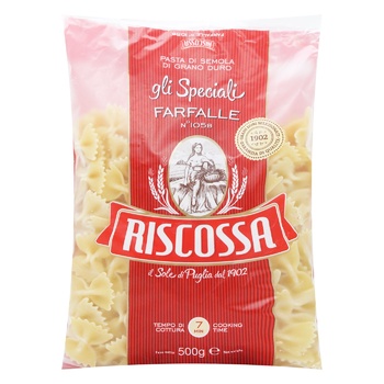 Riscossa Farfalle №105 Pasta 500g - buy, prices for ULTRAMARKET - photo 1