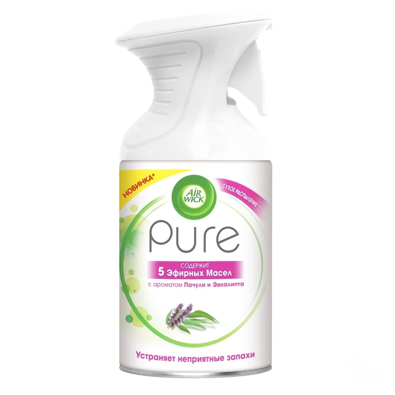 

Освежитель воздуха Air Wick Pure Пачули и эвкалипт 5 эфирных масел 250мл