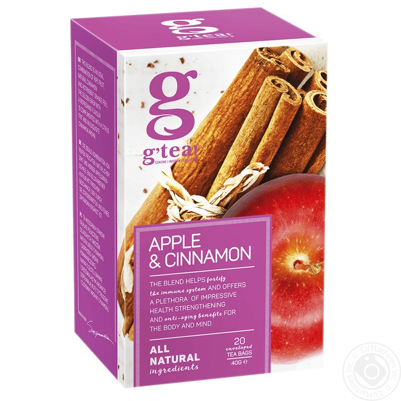 

Чай фруктовый G'tea! корица-яблоко в пакетиках 20шт*2г