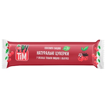 Цукерки Фрутiм Соковита Вишня яблучно-вишневi натуральні без цукру 20г - купити, ціни на Auchan - фото 1