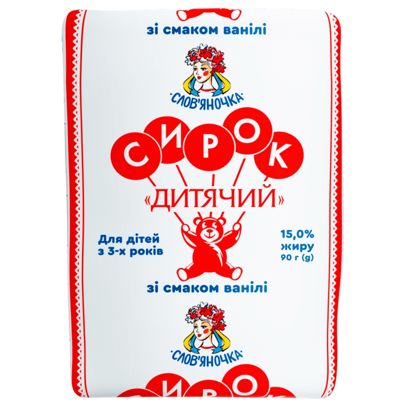

Творожок Слов'яночка Детский с ванилином 15% 90г