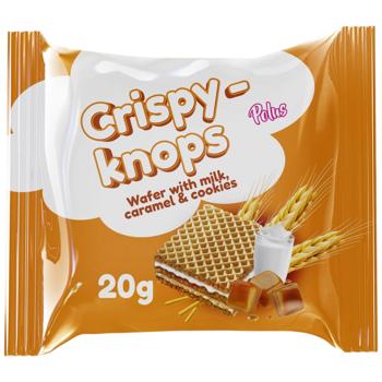 Choco-Knops Wafers with Milk Fillings with Caramel and Peanuts 20g - buy, prices for Epicentr FOOD - photo 1