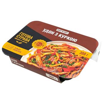 Локшина удон з куркою 300 г Portion(лоток) - купити, ціни на Чудо Маркет - фото 1