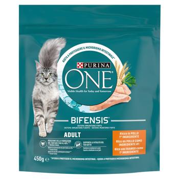 Purina One Adult Dry Food with Chicken for Cats 450g - buy, prices for COSMOS - photo 1