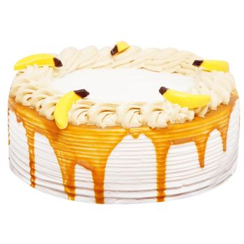 Торт Карамельний з бананом 17см - купити, ціни на КОСМОС - фото 1