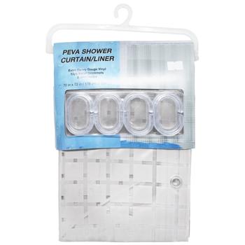 Шторка для душу квадро прозора 178*183см - купити, ціни на КОСМОС - фото 1