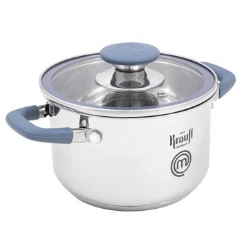 Кастрюля Krauff со стеклянной крышкой 2,7л 18см - купить, цены на ULTRAMARKET - фото 2