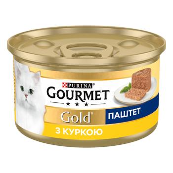 Корм вологий Gourmet Gold з куркою для дорослих котів 85г - купити, ціни на MasterZoo - фото 1