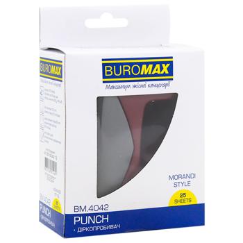 Діркопробивач Buromax Morandi Style металевий бордовий - купити, ціни на За Раз - фото 2