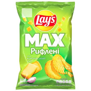 Lay's Royal Cheese Flavored Grooved Chips 95g - buy, prices for MegaMarket - photo 1