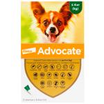 Капли на холку Bayer/Elanco Advocate для собак до 4кг от внешних и внутренних паразитов 3 пипетки
