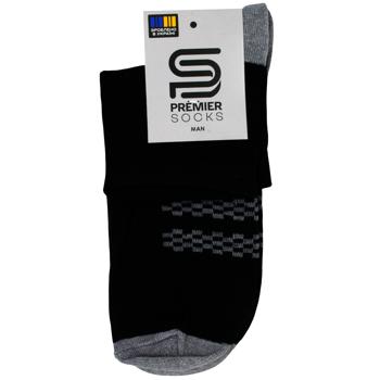 Premier Socks Men's Black Socks with Gray Stripes s.27-29 - buy, prices for Auchan - photo 1