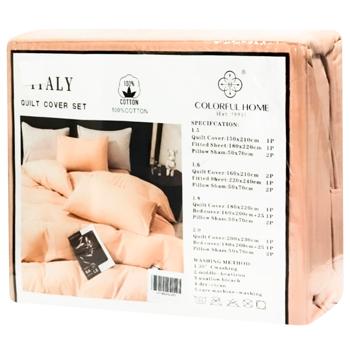 Комплект постільної білизни Colorful Home сімейний страйп в асортименті - купити, ціни на Cупермаркет "Харків" - фото 3