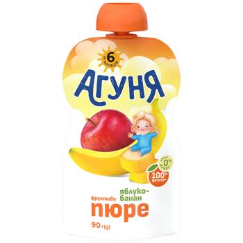 Пюре Агуня яблуко-банан 90г - купити, ціни на КОСМОС - фото 1