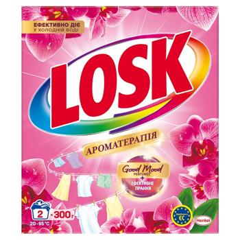 Пральний порошок Losk Color Ароматерапія Ефірні масла та аромат малазійської квітки автомат 300г