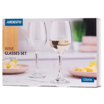 Ardesto Gloria Wine Glass Set 300ml 3pcs - buy, prices for MegaMarket - photo 3