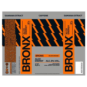 Bronx Black Orange Highly Carbonated Low-Alcohol Energy Drink 8% 0.5l - buy, prices for - photo 2
