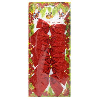 Набір бантиків червоних 6шт 8*8см - купити, ціни на Таврія В - фото 1