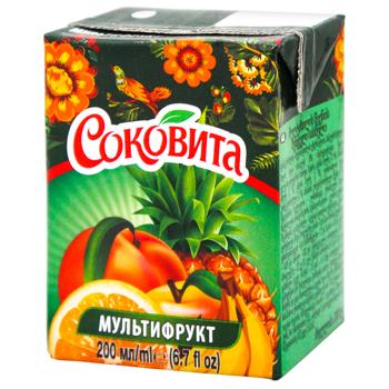 Напій соковмісний Соковита мультифруктовий 200мл - купити, ціни на Чудо Маркет - фото 1