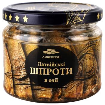 Шпроты Amberfish  в масле 250г - купить, цены на МегаМаркет - фото 1