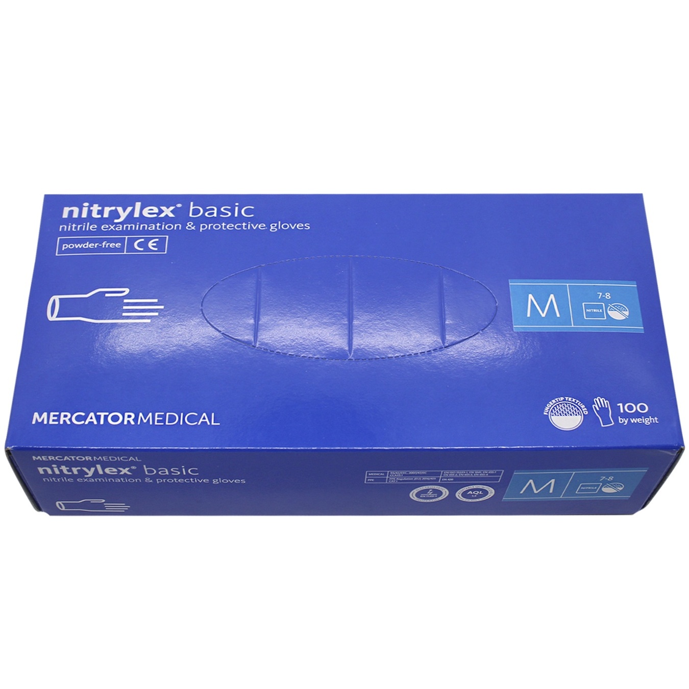 

Перчатки PROService Nitrylex Basic нитриловые синие M 100шт