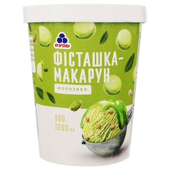 Морозиво Рудь Фісташка-макарун 500г - купити, ціни на Auchan - фото 1