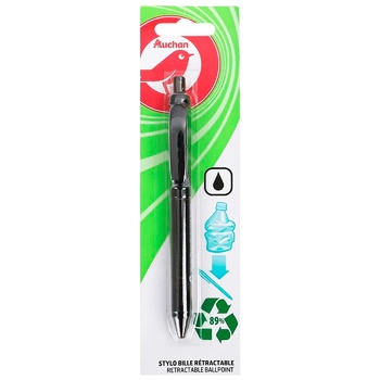 Auchan Automatic Ballpoint Black Pen - buy, prices for - photo 1