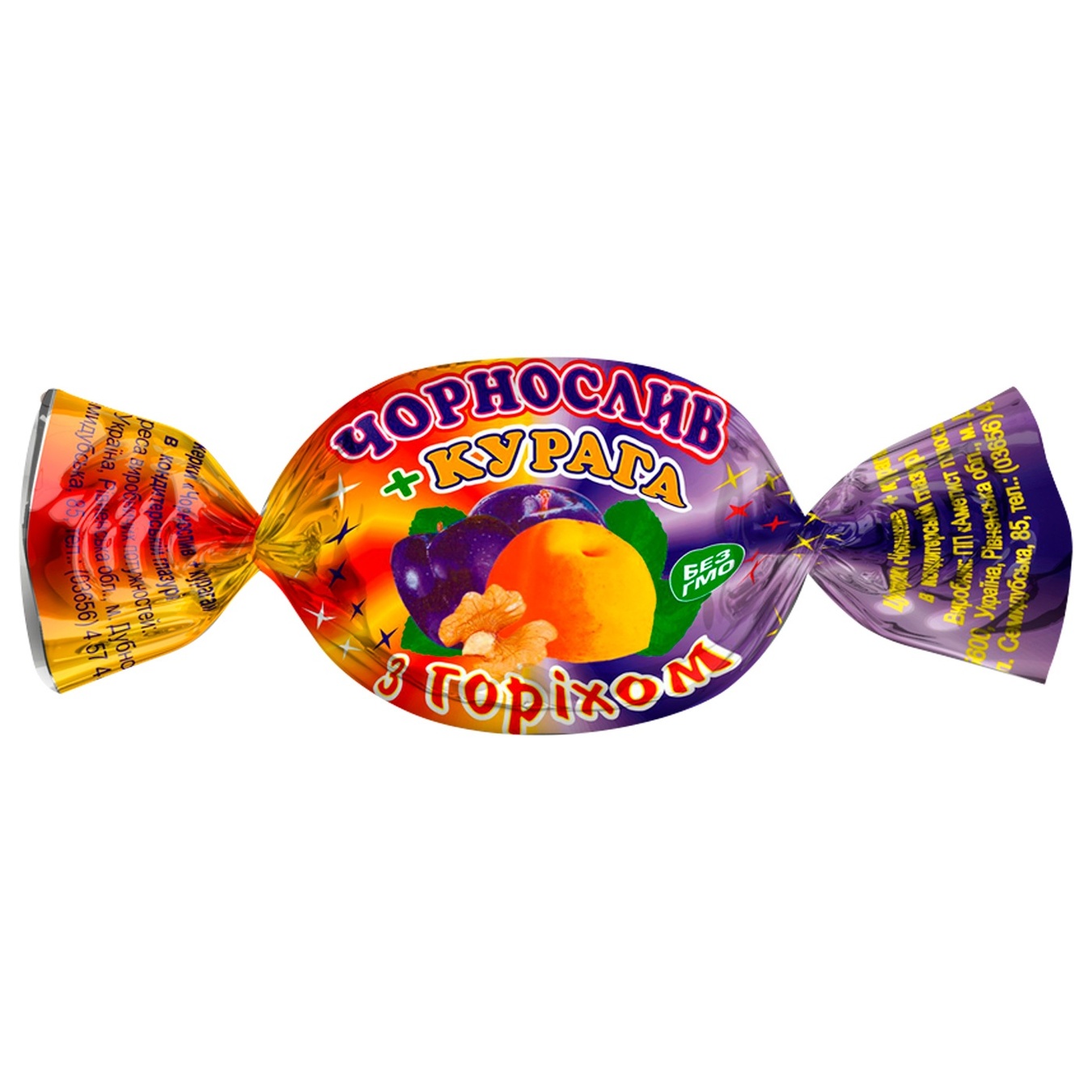 

Конфеты Аметист Плюс Чернослив + курага из грецкого ореха в глазури