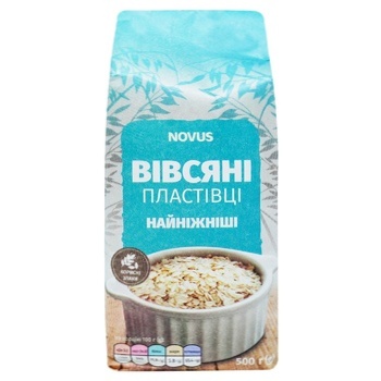 Пластівці вівсяні Novus Ніжні 500г - купити, ціни на NOVUS - фото 2